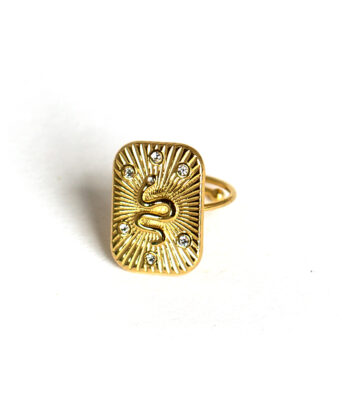 bague ajustable tarot serpent